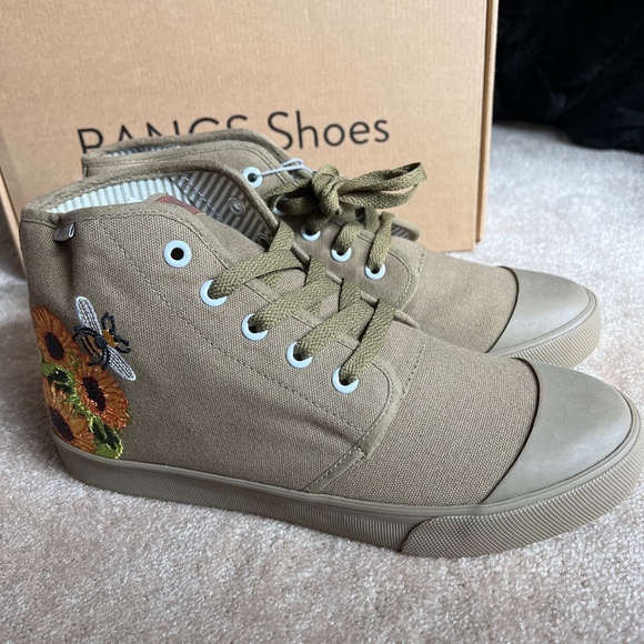 Bangs Canvas High Top Embroidered Sneakers - Picture 4 of 7